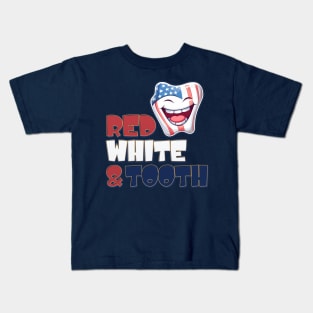 4th of July Dentist Red, White & Tooth Kids T-Shirt